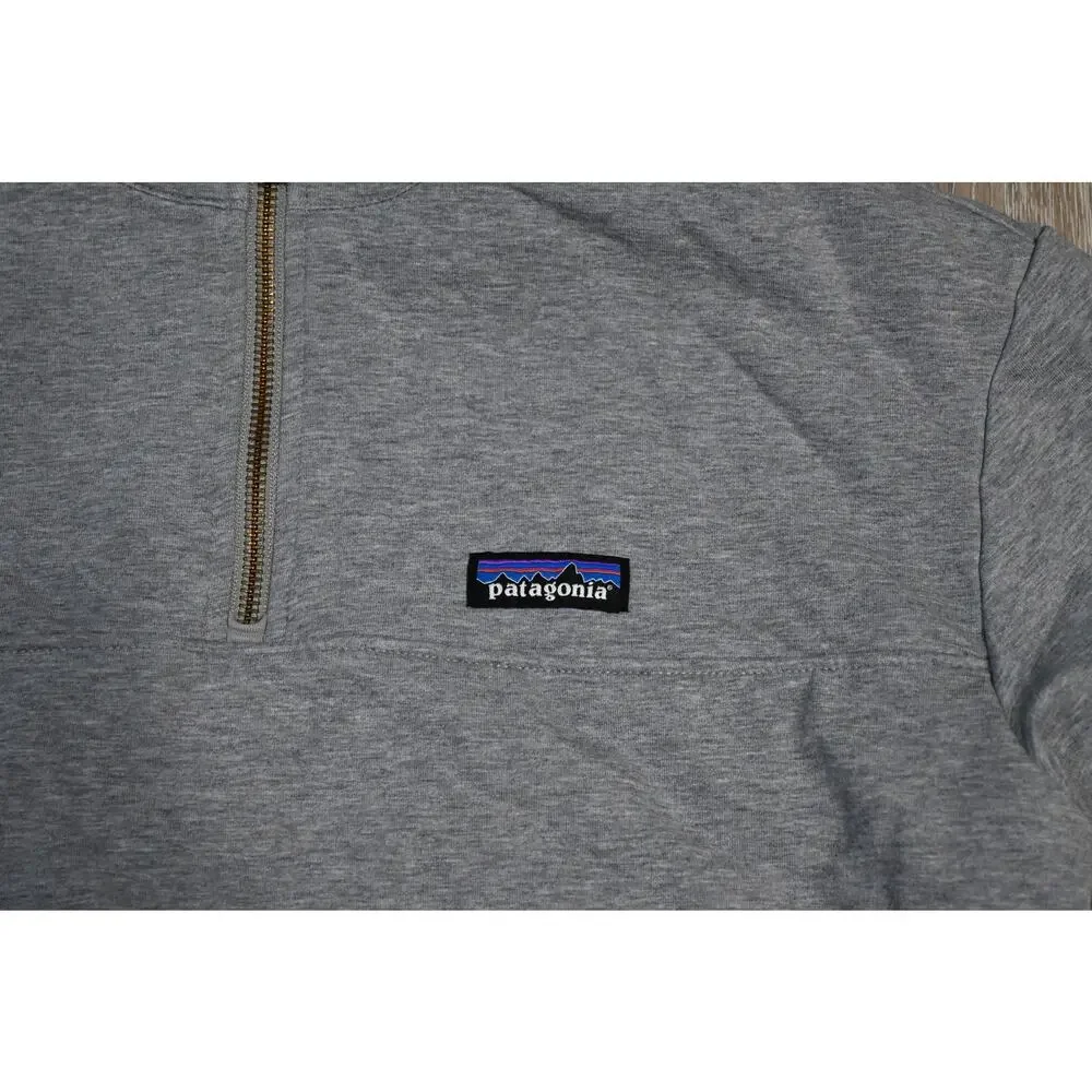 Patagonia Quarter Zip Pullover Men’s XL Gray Organic Cotton Sweater - Picture 2 of 5